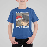 Funny Tech Support Cat Christmas T Shirt For Kid - Wonder Print Shop