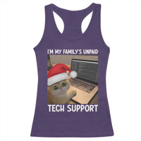 Funny Tech Support Cat Christmas Racerback Tank Top - Wonder Print Shop