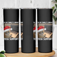 Funny Tech Support Cat Christmas Skinny Tumbler - Wonder Print Shop