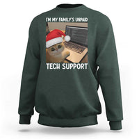 Funny Tech Support Cat Christmas Sweatshirt - Wonder Print Shop