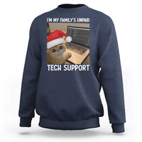 Funny Tech Support Cat Christmas Sweatshirt - Wonder Print Shop