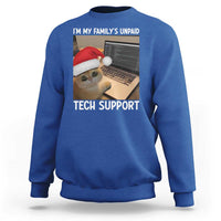 Funny Tech Support Cat Christmas Sweatshirt - Wonder Print Shop