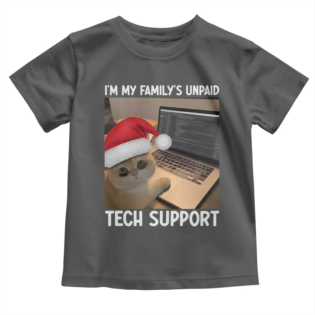 Funny Tech Support Cat Christmas Toddler T Shirt - Wonder Print Shop