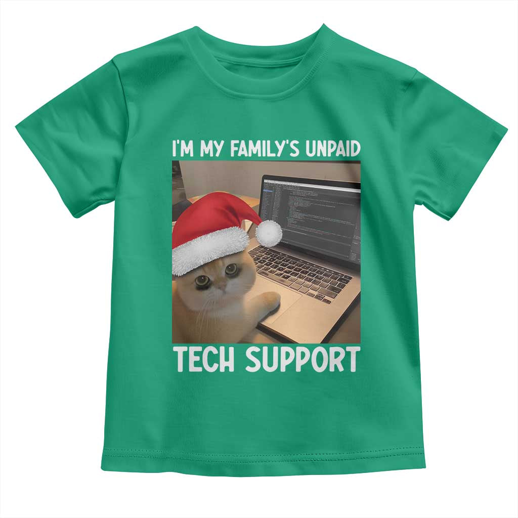 Funny Tech Support Cat Christmas Toddler T Shirt - Wonder Print Shop