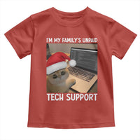 Funny Tech Support Cat Christmas Toddler T Shirt - Wonder Print Shop