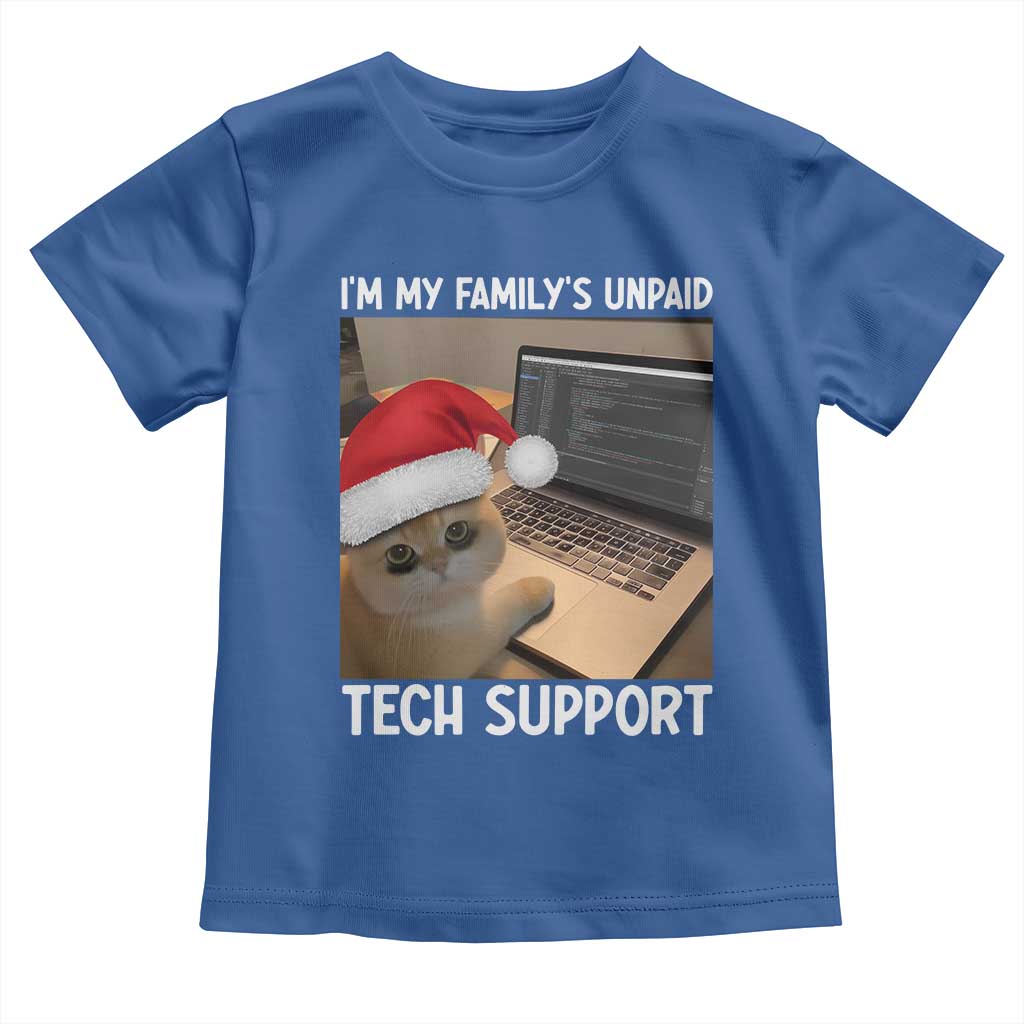 Funny Tech Support Cat Christmas Toddler T Shirt - Wonder Print Shop