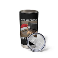 Funny Tech Support Cat Christmas Tumbler Cup - Wonder Print Shop