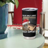 Funny Tech Support Cat Christmas Tumbler Cup - Wonder Print Shop