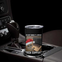 Funny Tech Support Cat Christmas Tumbler Cup - Wonder Print Shop