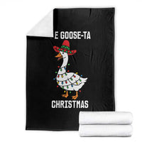 Me Goose Ta Throw Blanket Funny Mexican Christmas - Wonder Print Shop