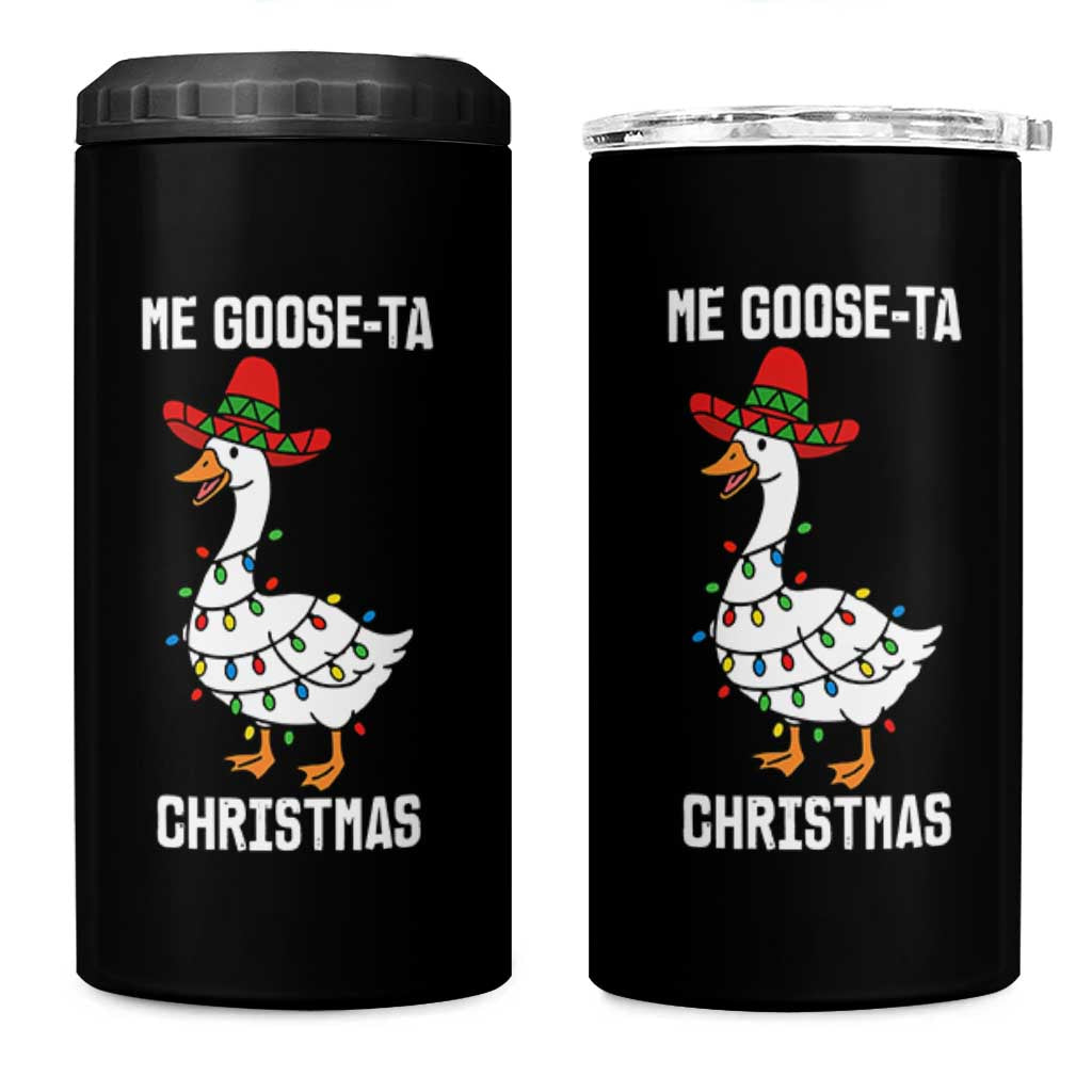 Me Goose Ta 4 in 1 Can Cooler Tumbler Funny Mexican Christmas - Wonder Print Shop