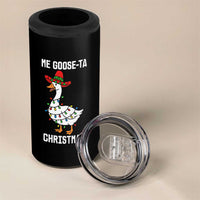 Me Goose Ta 4 in 1 Can Cooler Tumbler Funny Mexican Christmas - Wonder Print Shop