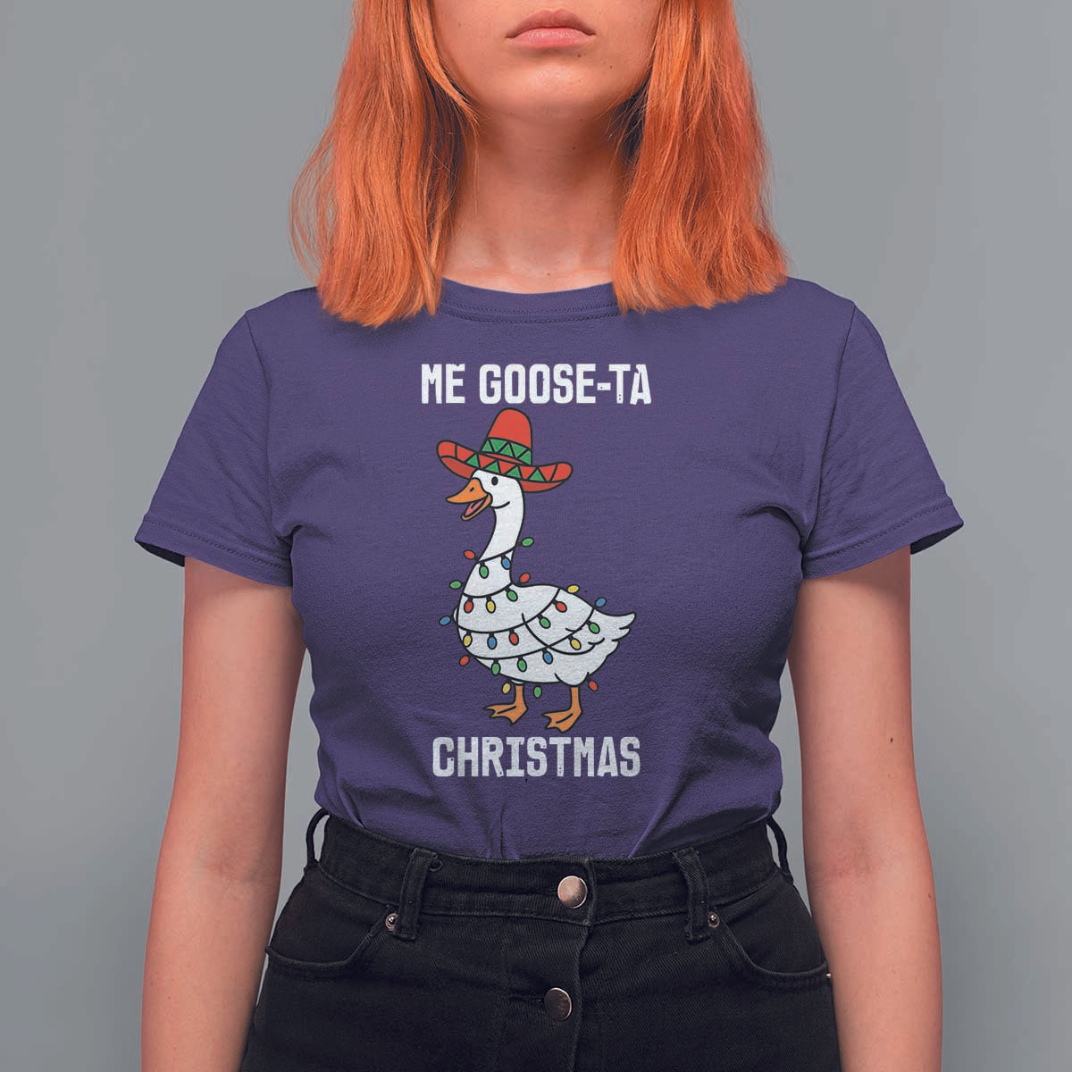 Me Goose Ta T Shirt For Women Funny Mexican Christmas - Wonder Print Shop