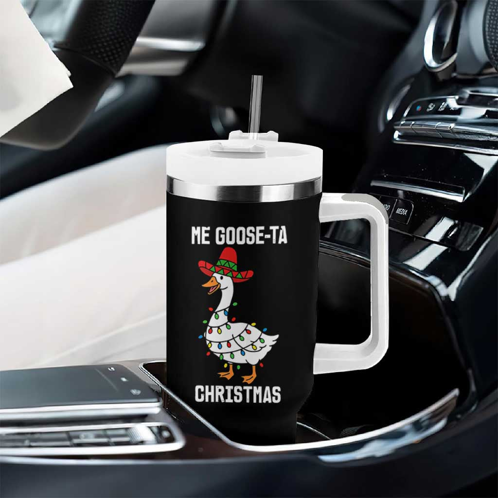Me Goose Ta Tumbler With Handle Funny Mexican Christmas - Wonder Print Shop
