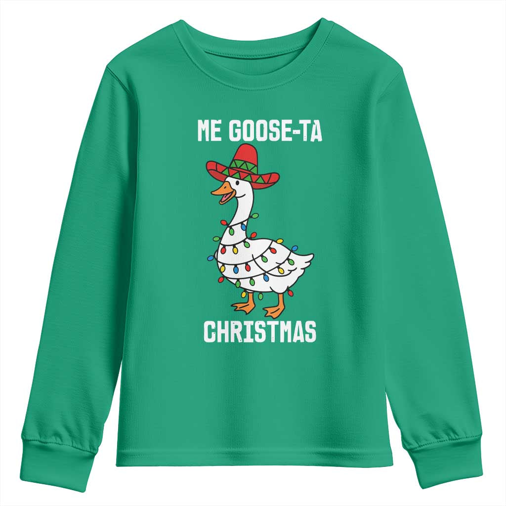 Me Goose Ta Youth Sweatshirt Funny Mexican Christmas - Wonder Print Shop