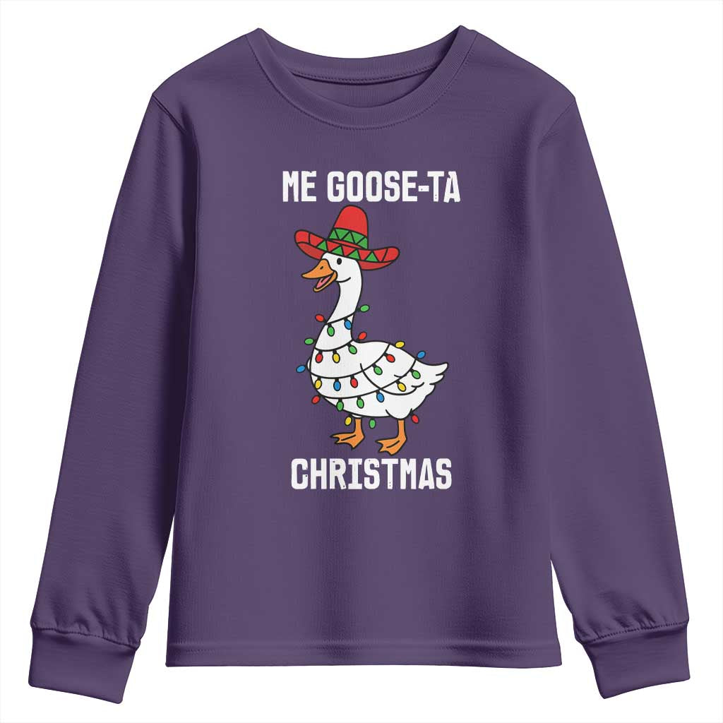 Me Goose Ta Youth Sweatshirt Funny Mexican Christmas - Wonder Print Shop