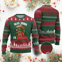 Funny Mexican Xmas Ugly Christmas Sweater Relax Gringo I Am Legal - Wonder Print Shop