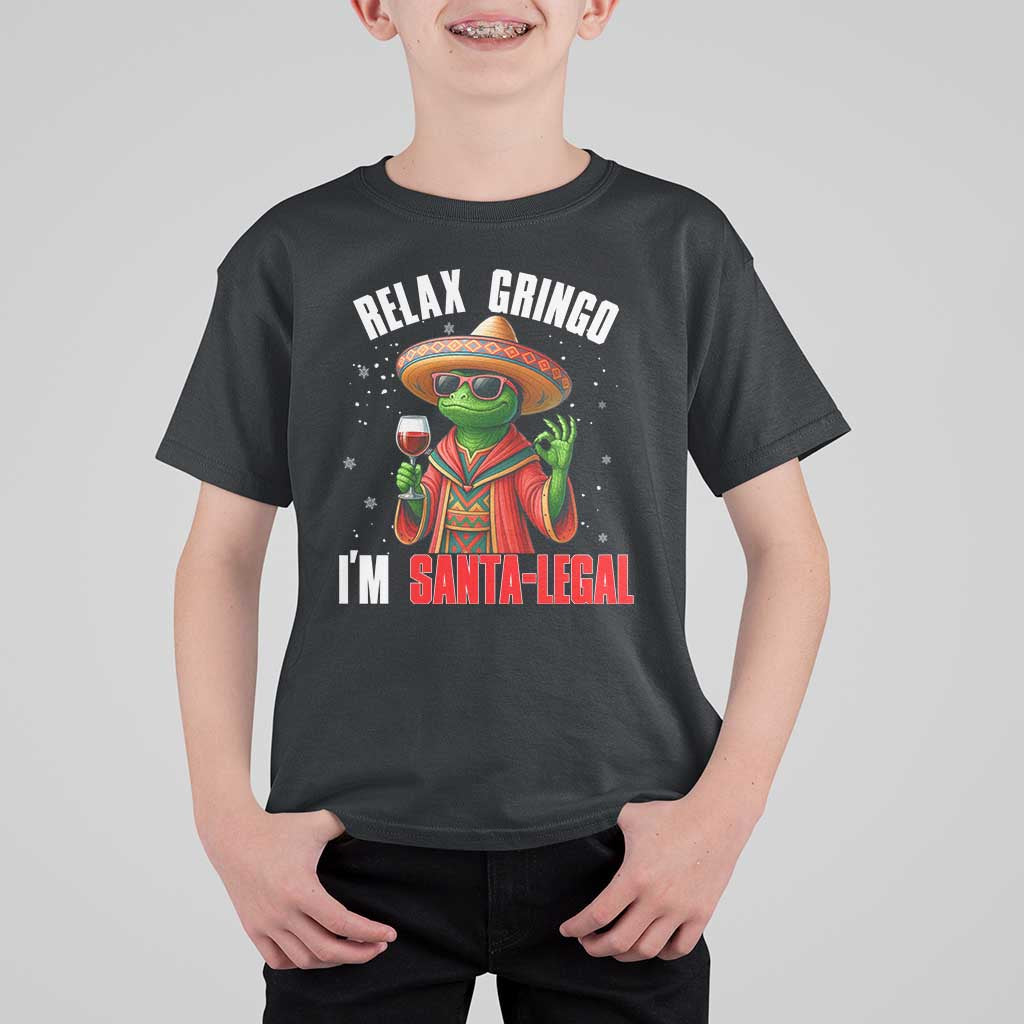 Funny Mexican Christmas T Shirt For Kid Relax Gringo I Am Legal - Wonder Print Shop