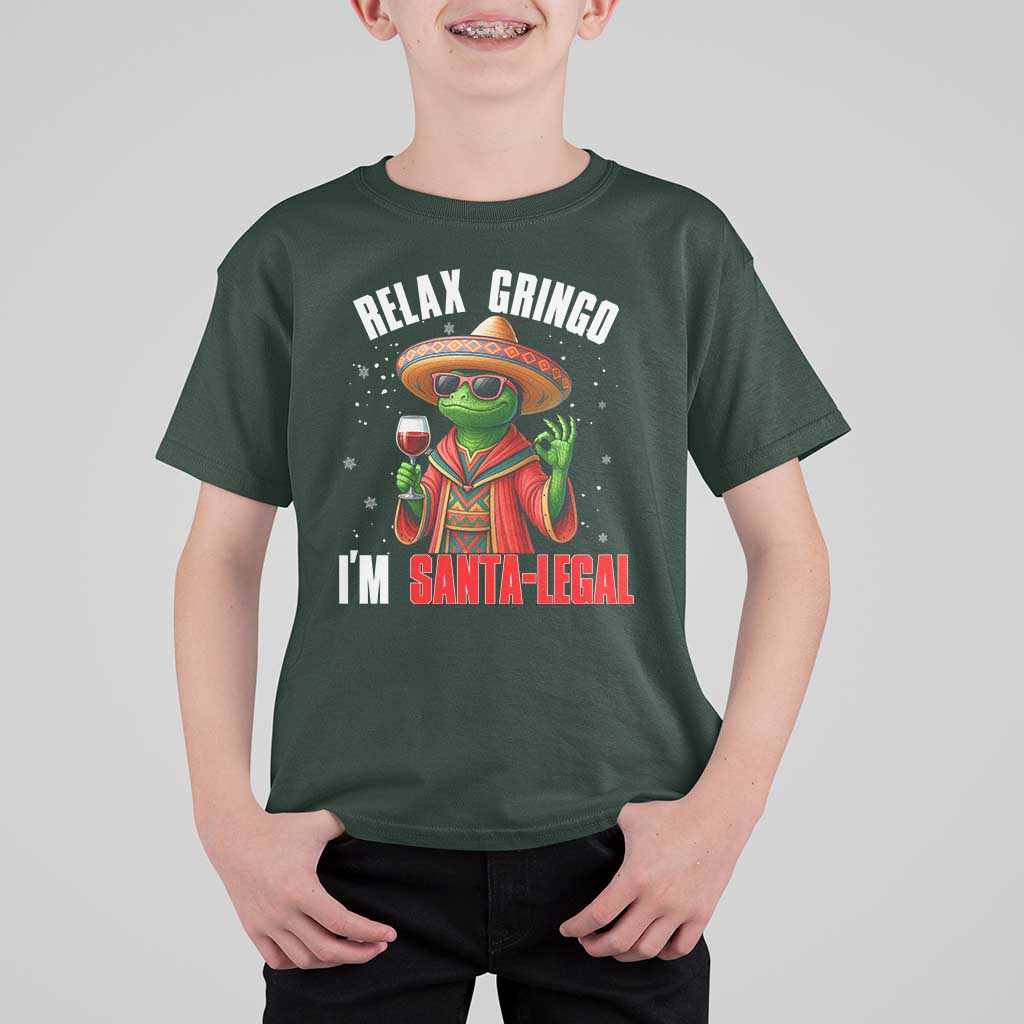 Funny Mexican Christmas T Shirt For Kid Relax Gringo I Am Legal - Wonder Print Shop