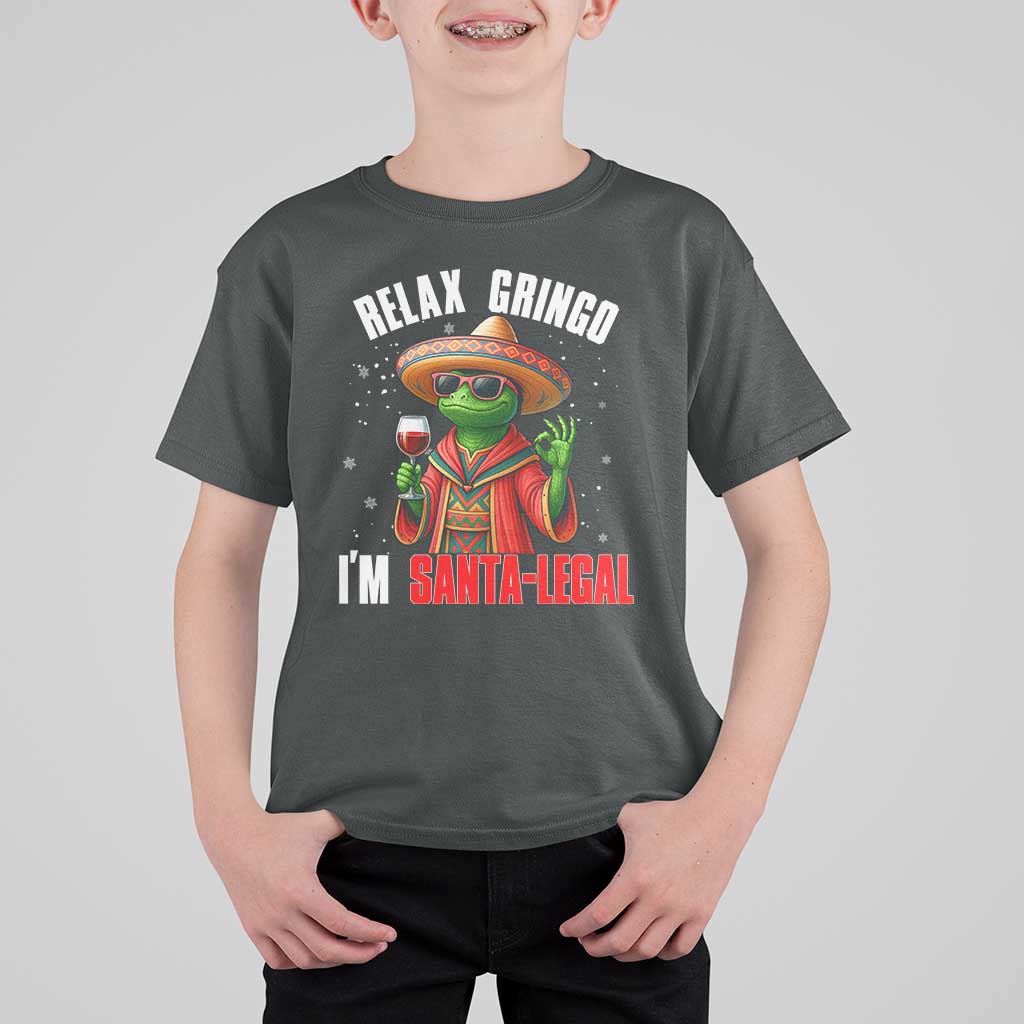 Funny Mexican Christmas T Shirt For Kid Relax Gringo I Am Legal - Wonder Print Shop
