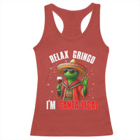 Funny Mexican Christmas Racerback Tank Top Relax Gringo I Am Legal - Wonder Print Shop