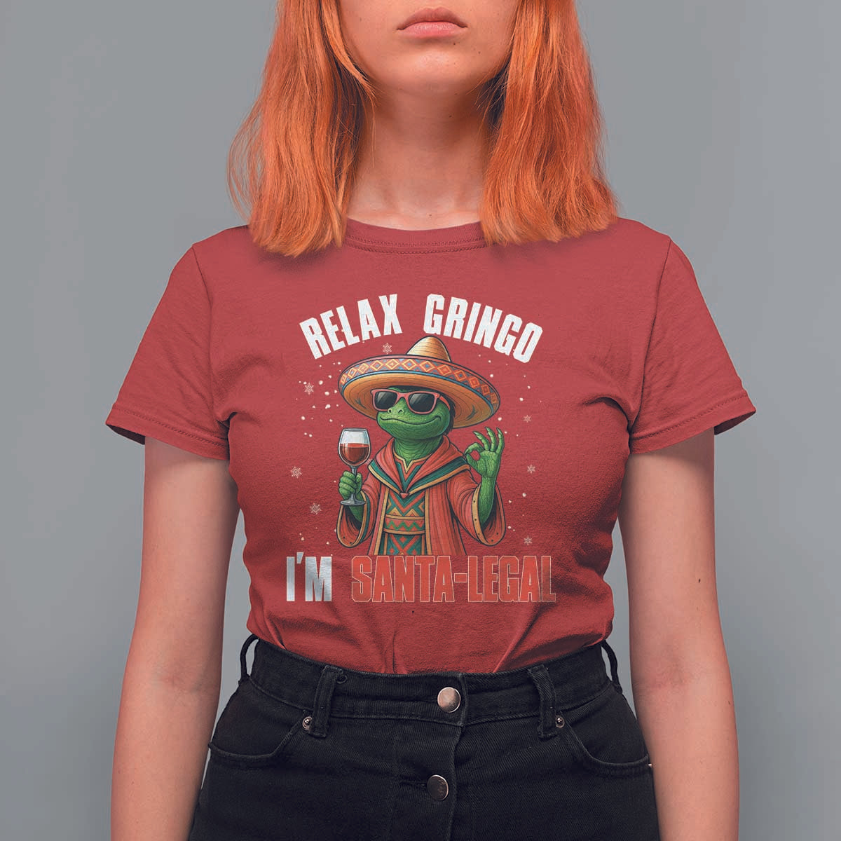 Funny Mexican Christmas T Shirt For Women Relax Gringo I Am Legal - Wonder Print Shop
