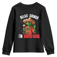 Funny Mexican Christmas Youth Sweatshirt Relax Gringo I Am Legal - Wonder Print Shop