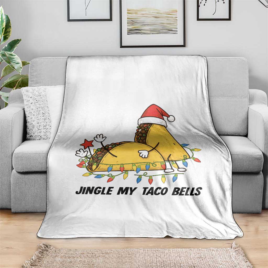 Funny Taco Christmas Throw Blanket Jingle My Taco Bells - Wonder Print Shop