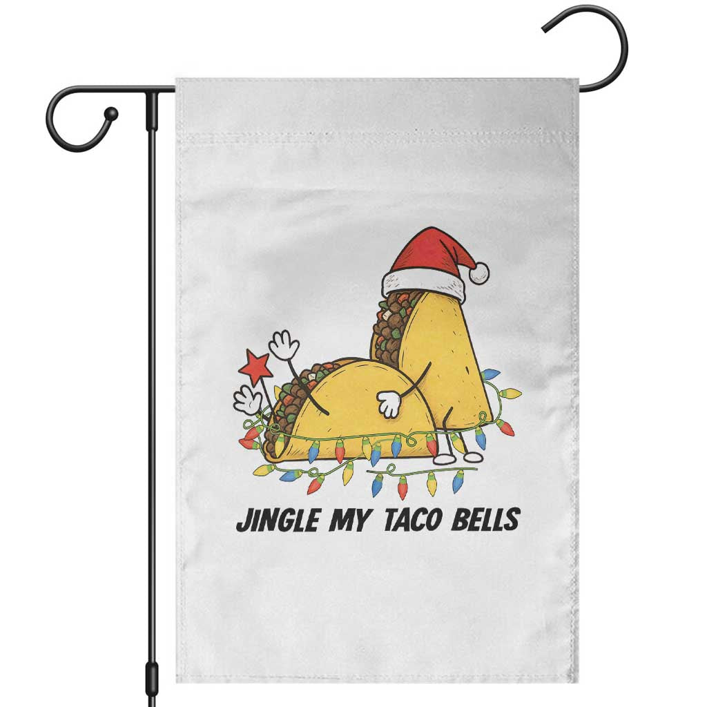 Funny Taco Christmas Garden Flag Jingle My Taco Bells - Wonder Print Shop