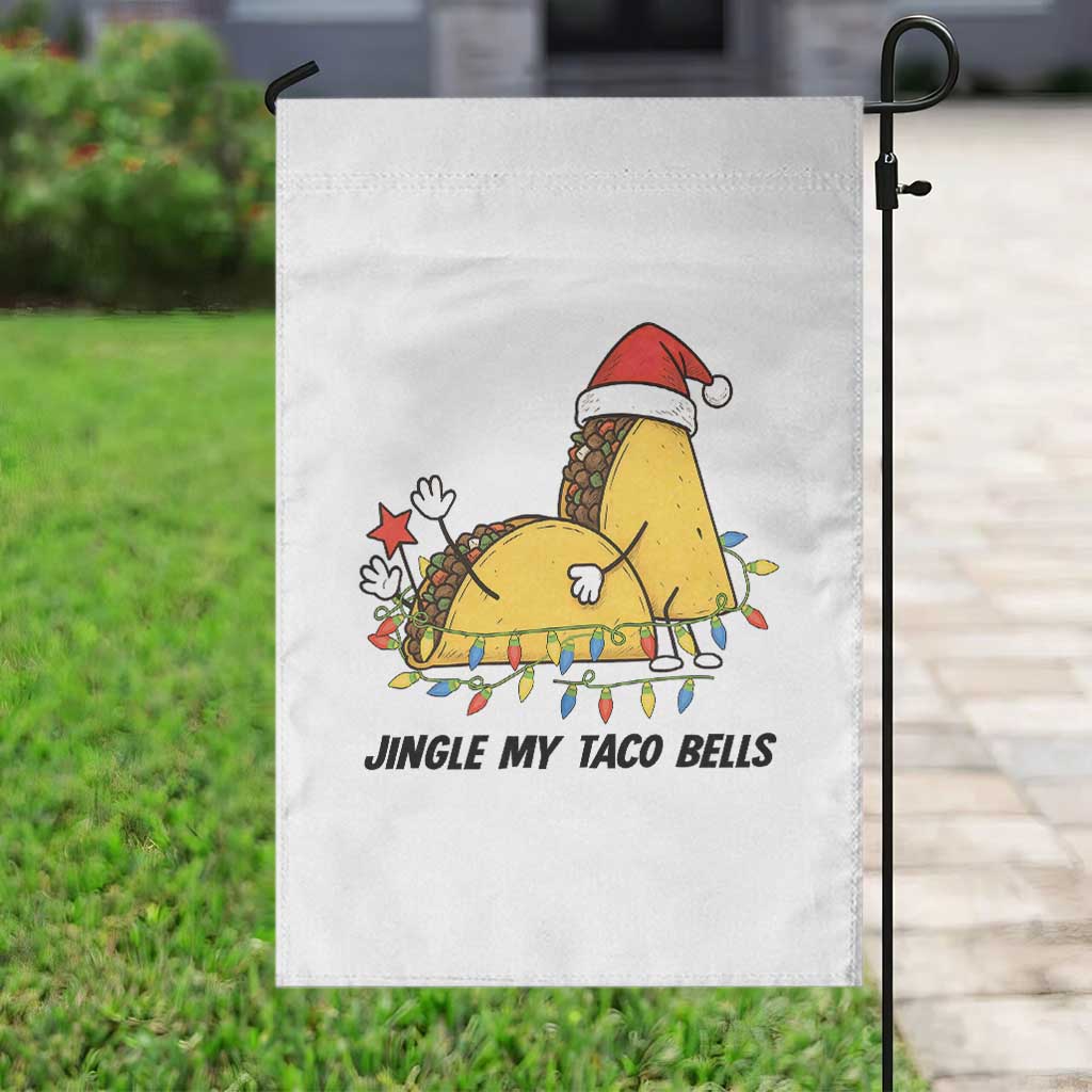 Funny Taco Christmas Garden Flag Jingle My Taco Bells - Wonder Print Shop