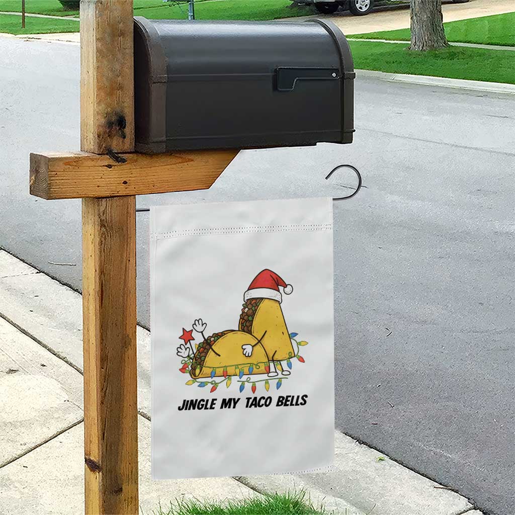 Funny Taco Christmas Garden Flag Jingle My Taco Bells - Wonder Print Shop