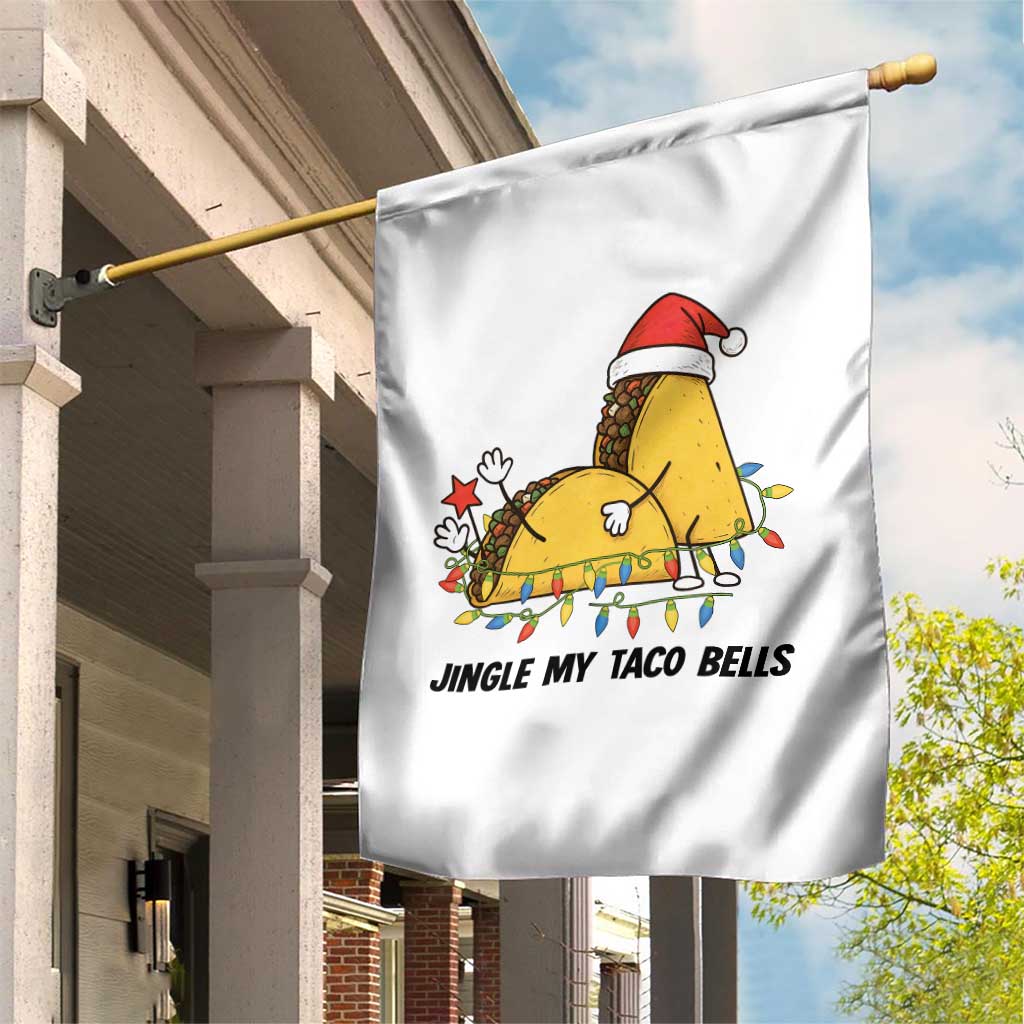 Funny Taco Christmas Garden Flag Jingle My Taco Bells - Wonder Print Shop