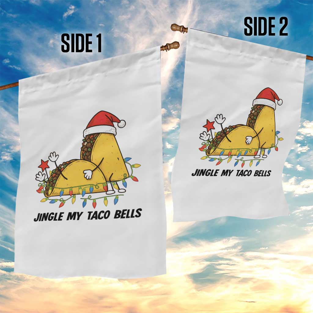 Funny Taco Christmas Garden Flag Jingle My Taco Bells - Wonder Print Shop