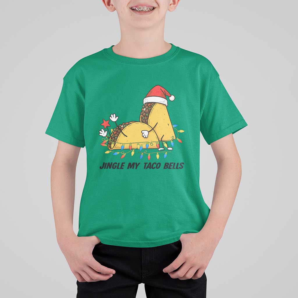 Funny Taco Christmas T Shirt For Kid Jingle My Taco Bells - Wonder Print Shop