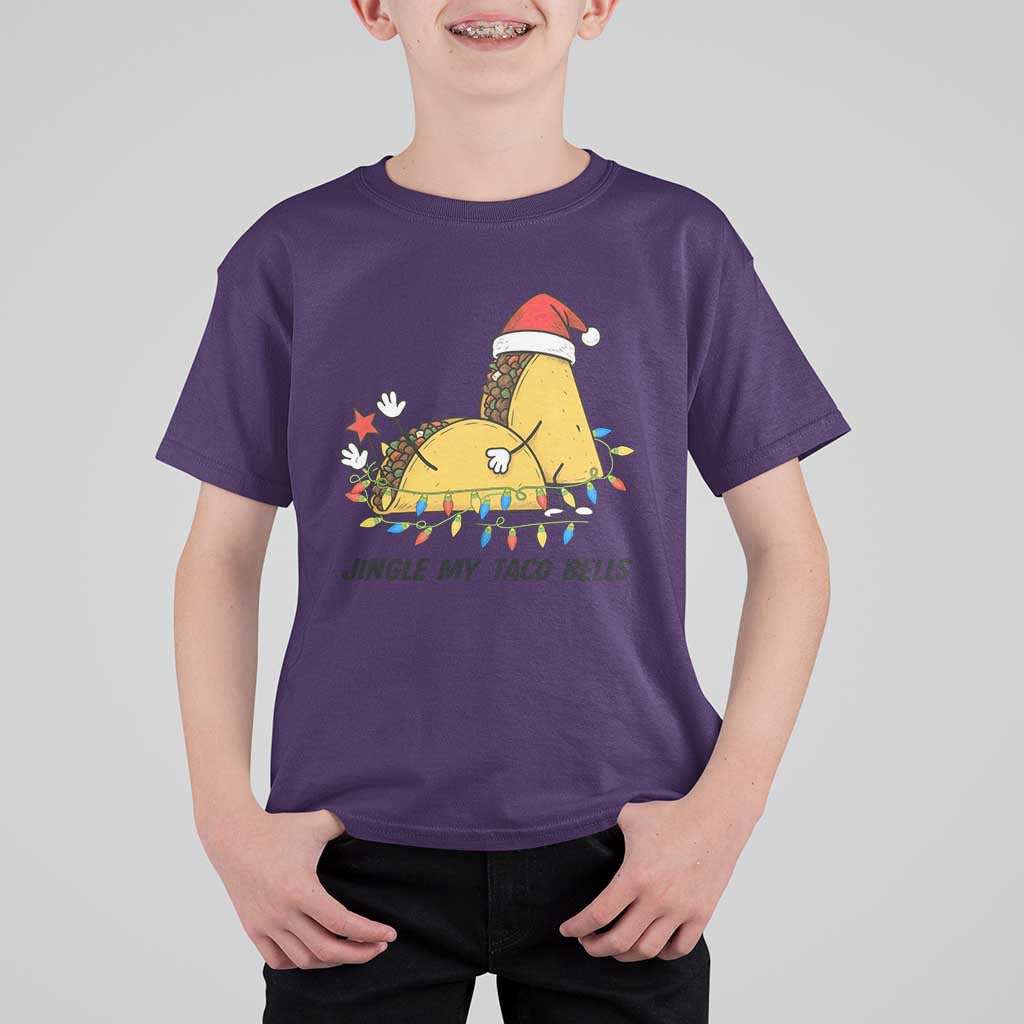 Funny Taco Christmas T Shirt For Kid Jingle My Taco Bells - Wonder Print Shop