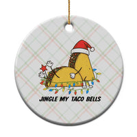 Funny Taco Christmas Ceramic Ornament Jingle My Taco Bells - Wonder Print Shop