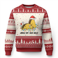 Funny Taco Xmas Ugly Christmas Sweater Jingle My Taco Bells - Wonder Print Shop