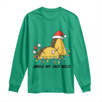 Funny Taco Christmas Long Sleeve Shirt Jingle My Taco Bells - Wonder Print Shop