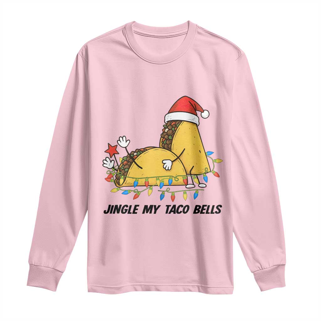 Funny Taco Christmas Long Sleeve Shirt Jingle My Taco Bells - Wonder Print Shop