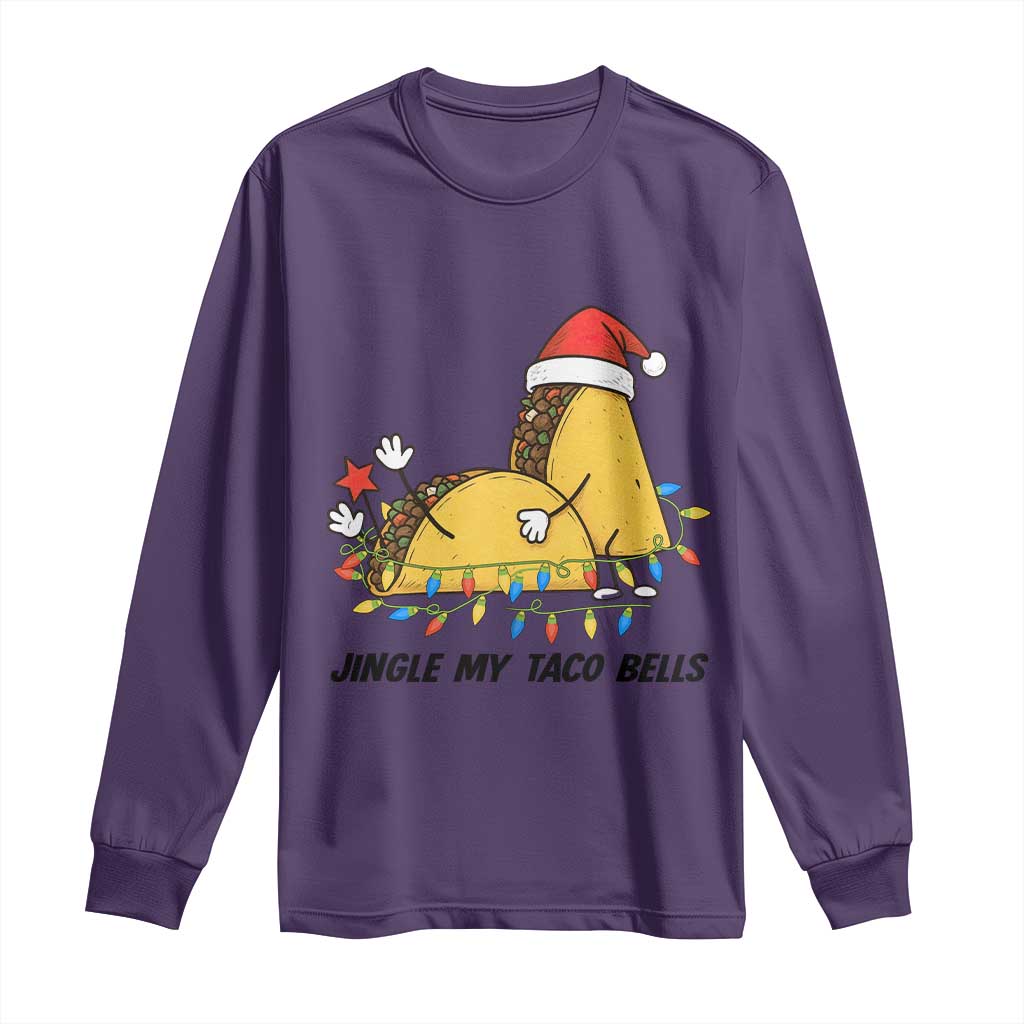 Funny Taco Christmas Long Sleeve Shirt Jingle My Taco Bells - Wonder Print Shop
