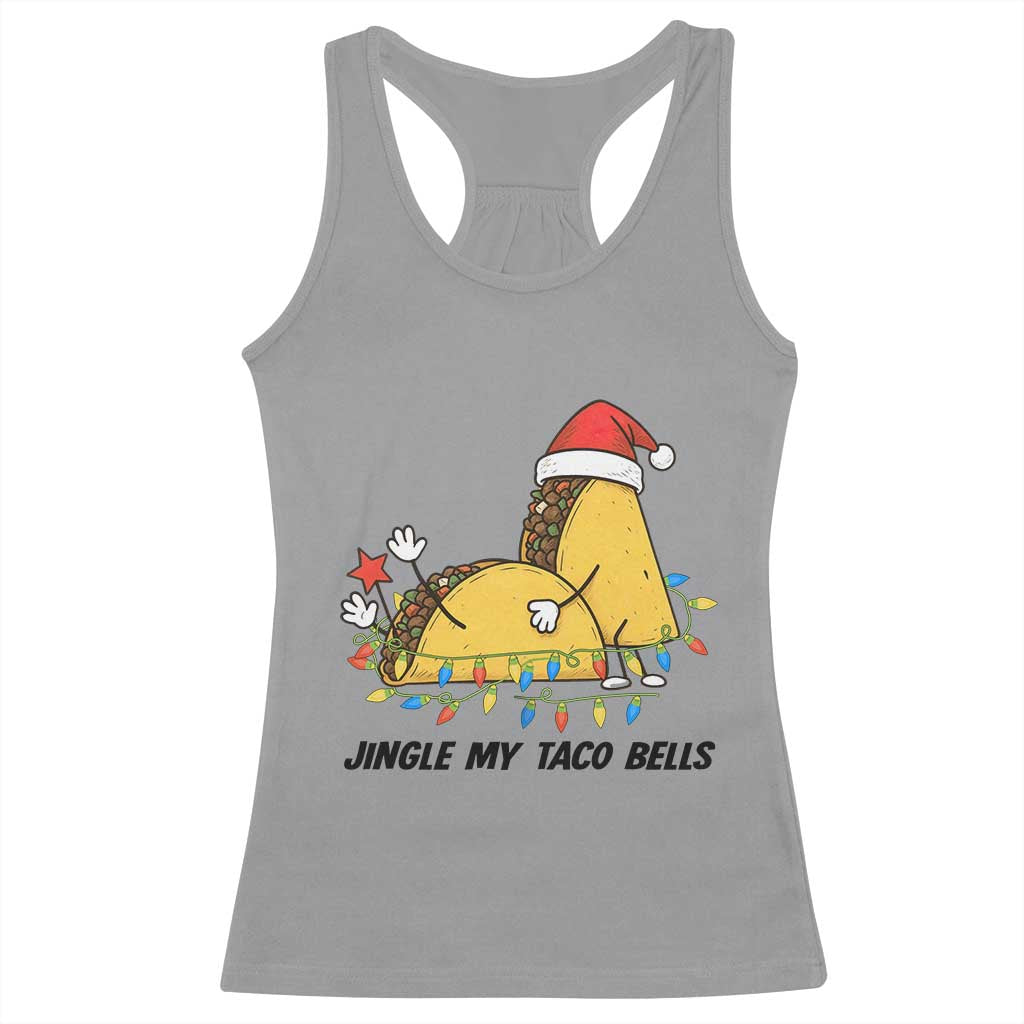 Funny Taco Christmas Racerback Tank Top Jingle My Taco Bells - Wonder Print Shop
