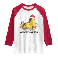 Funny Taco Christmas Raglan Shirt Jingle My Taco Bells - Wonder Print Shop