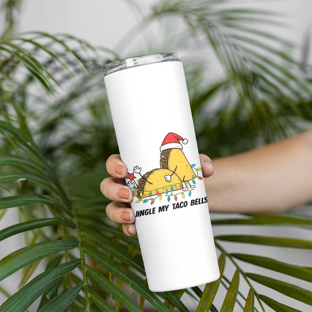 Funny Taco Christmas Skinny Tumbler Jingle My Taco Bells - Wonder Print Shop