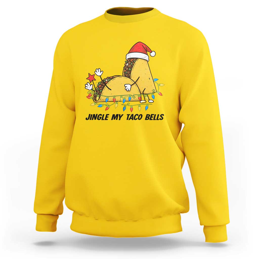 Funny Taco Christmas Sweatshirt Jingle My Taco Bells - Wonder Print Shop