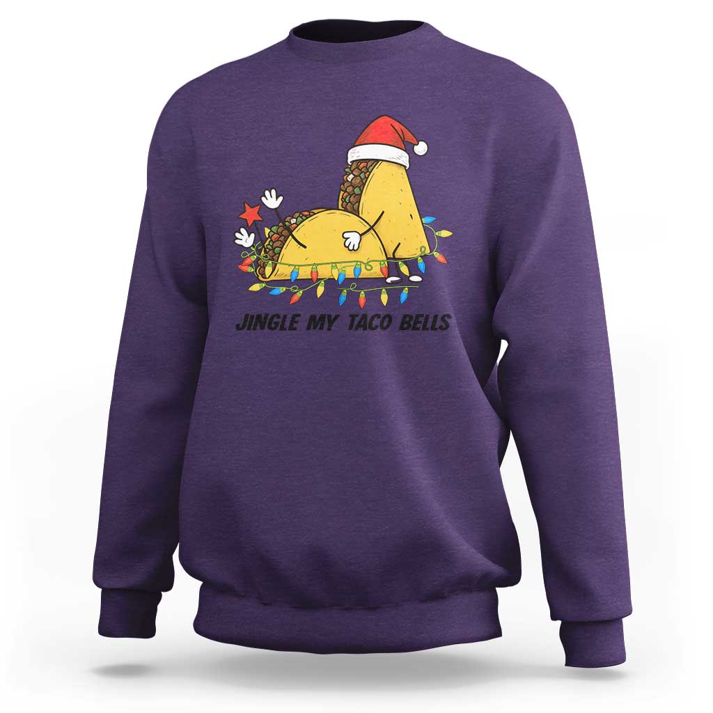 Funny Taco Christmas Sweatshirt Jingle My Taco Bells - Wonder Print Shop
