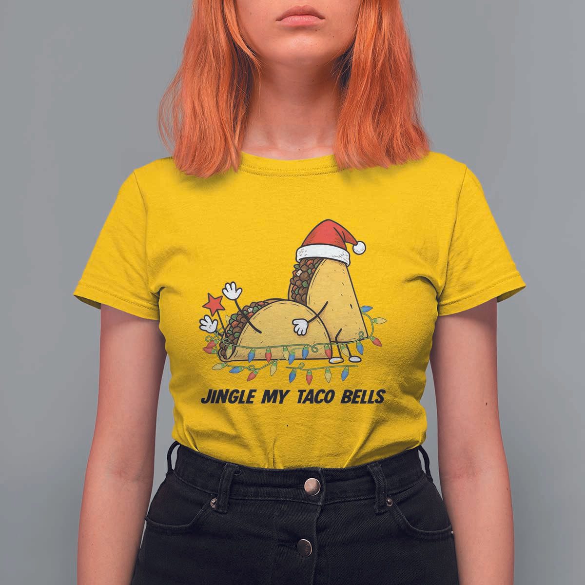 Funny Taco Christmas T Shirt For Women Jingle My Taco Bells - Wonder Print Shop
