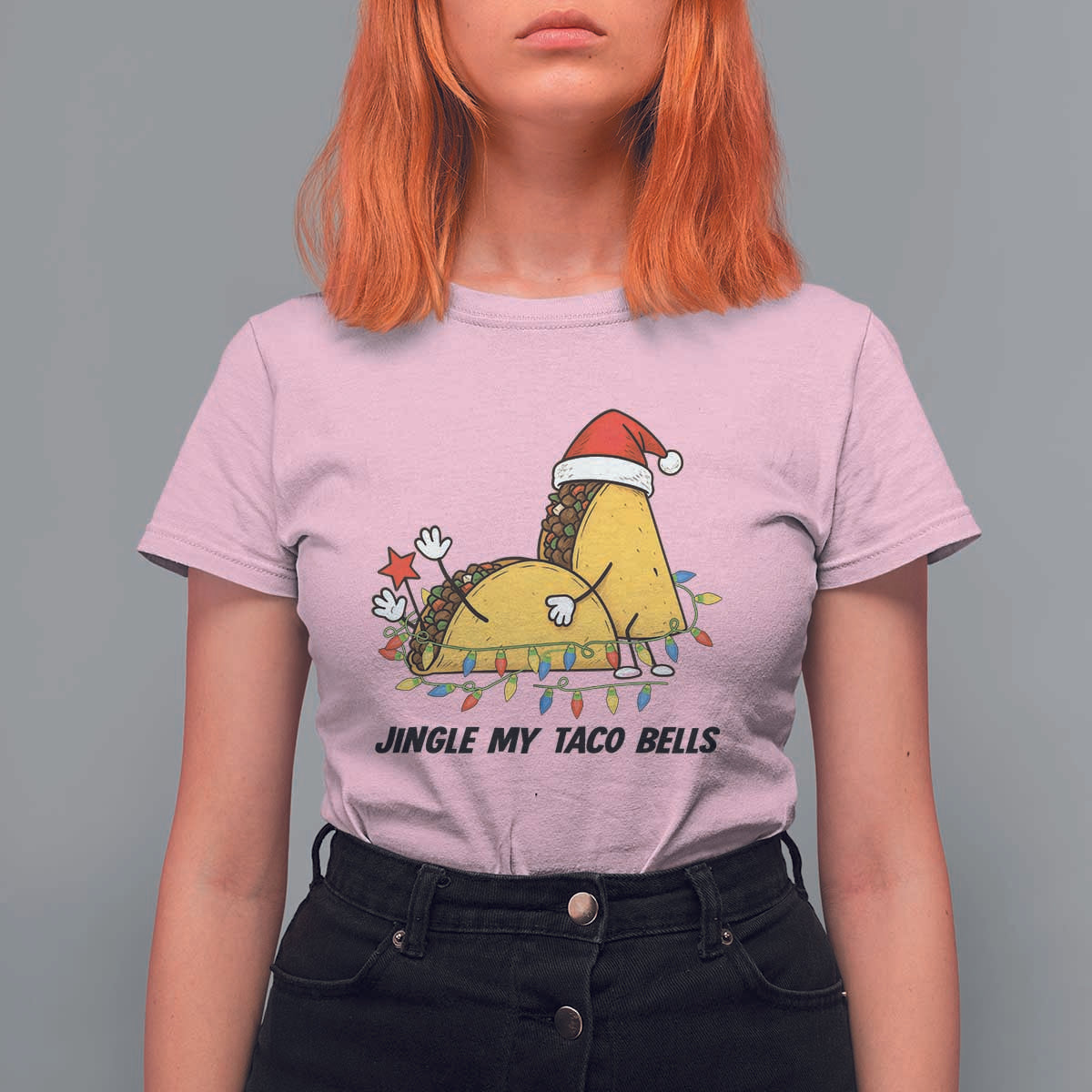 Funny Taco Christmas T Shirt For Women Jingle My Taco Bells - Wonder Print Shop