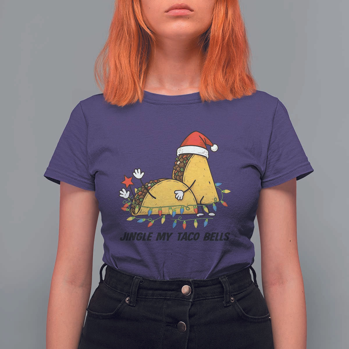 Funny Taco Christmas T Shirt For Women Jingle My Taco Bells - Wonder Print Shop
