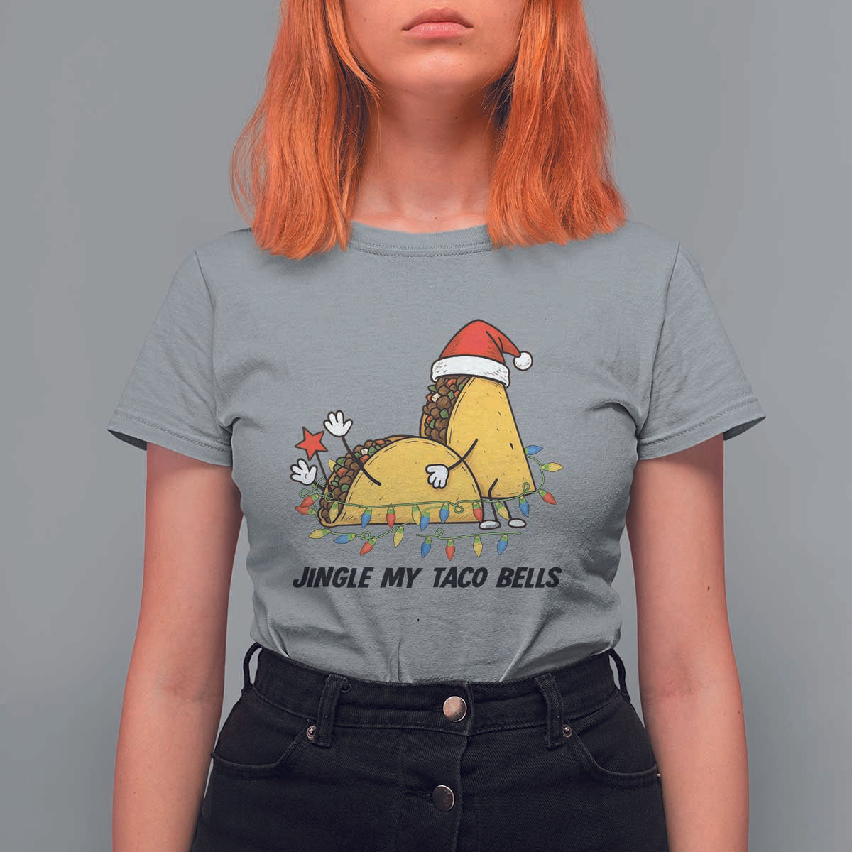 Funny Taco Christmas T Shirt For Women Jingle My Taco Bells - Wonder Print Shop