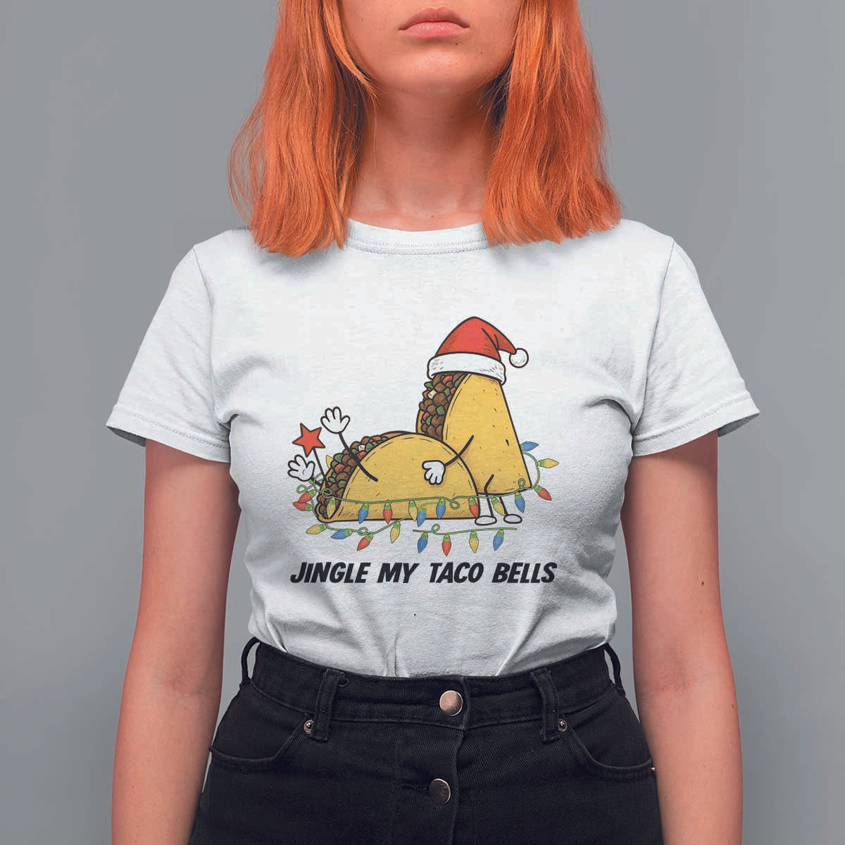 Funny Taco Christmas T Shirt For Women Jingle My Taco Bells - Wonder Print Shop